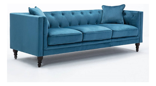 Sofa 3 Cuerpos Bianca Living Furniture Azul