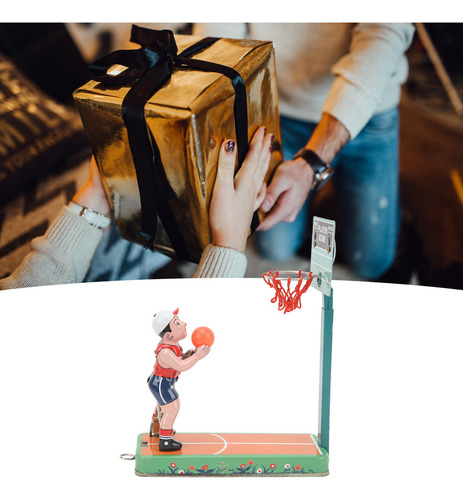 ( Juego De Baloncesto Wind Up Toy Clockwork Score, De Lata