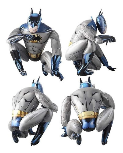 Imagen 4 de 7 de Globo De Batman 3d (67 X 56 Cmts)c/globo De Número Aelección