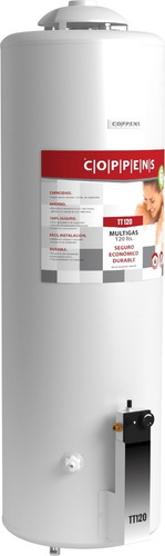Termotanque Multigas Coppens 120 Litros Conexion Superior Co Blanco