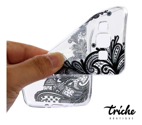 Imagen 2 de 2 de Funda Transparente Flor Mandala Flexible Galaxy S8 Plus S8+