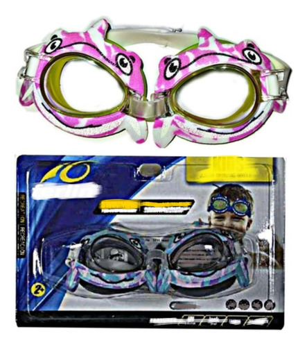 10 Goggles Infantil Liga Resistente Pescadito Ferlin Colores