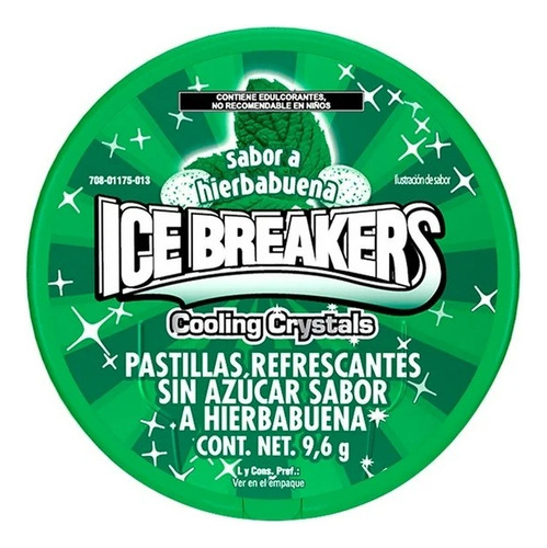 23 Pzas Pastillas Ice Breakers Hierbabuena Sin AzĂșcar 9.6 G