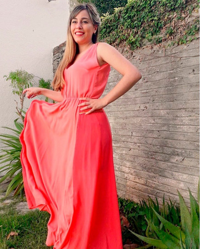Vestido Largo Gasa Fiesta