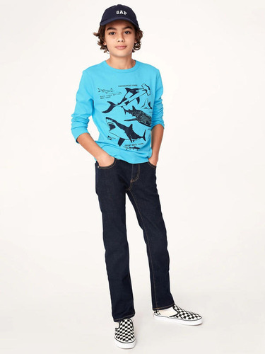 Jeans Niño Gap Straight Azul Oscuro