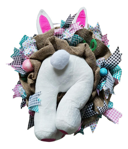 Corona De Pascua For Puerta Delantera De Conejo De Pascua