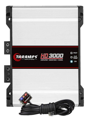 Modulo Taramps Hd3000 4 Ohms 3000 Rms 1 Canal 4 Ohms Amplificador 3000w Potencia Hd 3000 Som Automotivo