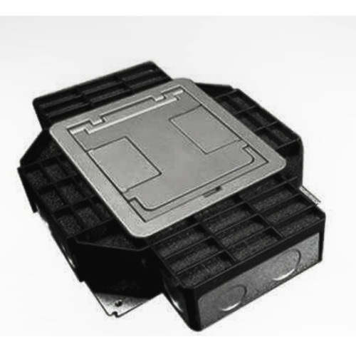Caja De Piso Wiremold Legrand Modelo Rfb4-ss Cuatro Módulos 