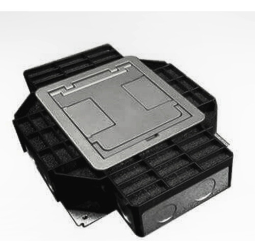 Caja De Piso Wiremold Legrand Modelo Rfb4-ss Cuatro Módulos