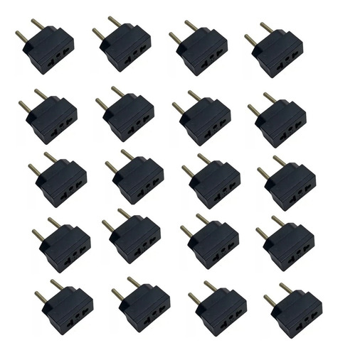 Kit 20 Adaptadores Tomada Padrão Nbr Americano Bipolar 20a 