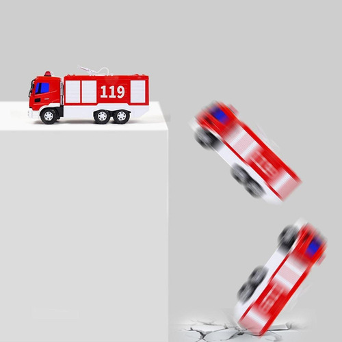 Fire Truck Toy Home Decor Portable Pull Back Fire Engine