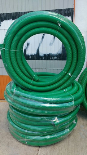Manguera De Succion 2 PuLG Rollo De 10 Mts Color Verde