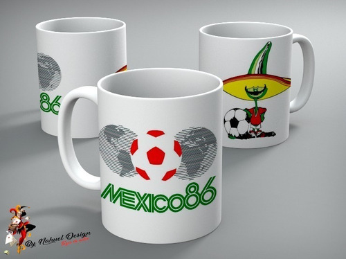 Taza - Tazón De Ceramica Mundial De Futbol  Mexico 86