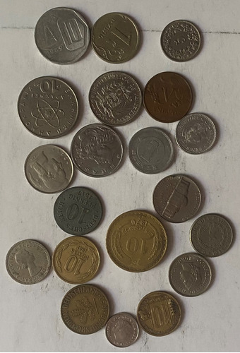 Lote De Monedas Brasil Alemania Paraguay Grecia Japón 923/8m