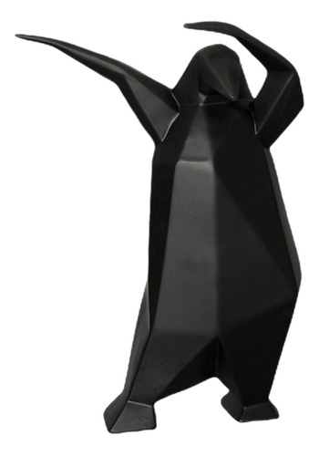 Figura Animal De Escultura De Pingüino Para Gabinetes De