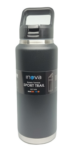 Botella Térmica Deportiva Frio Calor 1 Lt Inova Acero 007