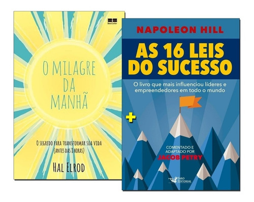 Livros O Milagre Da Manhã + 16 Leis Do Sucesso Frete Gratis