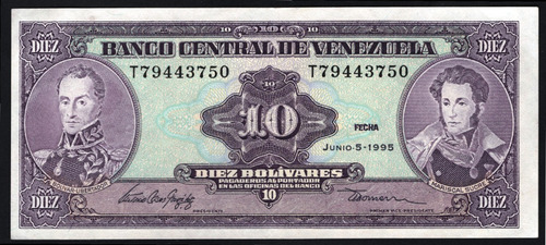 Venezuela Billete De 10 Bolívares Año 1995 - Pick #61