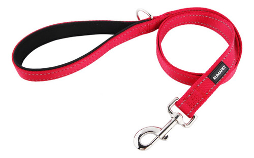 Correa Para Perros Reflectiva Con Gancho Reforzado 1.5 Mts Rojo