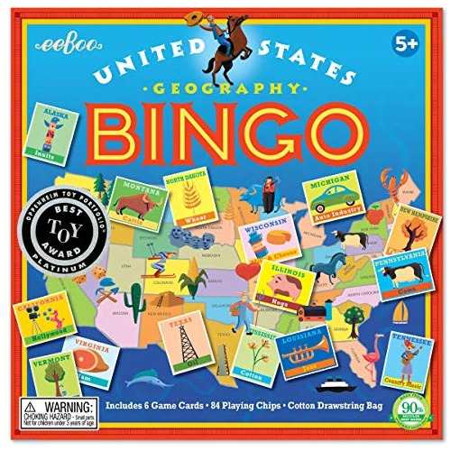 Eeboo United States Bingo Game Para Niños