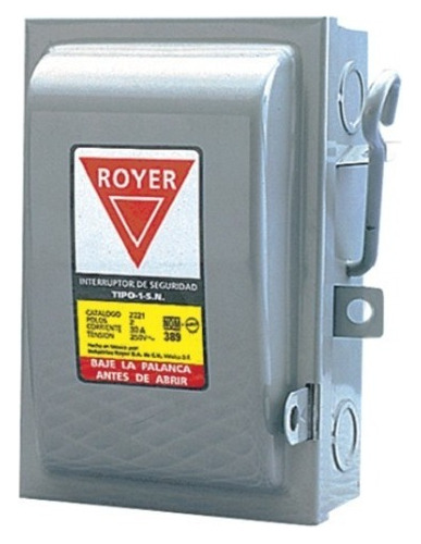 Caja Interruptor De Seguridad Royer 2221 2 X 30 Wd2221 S P