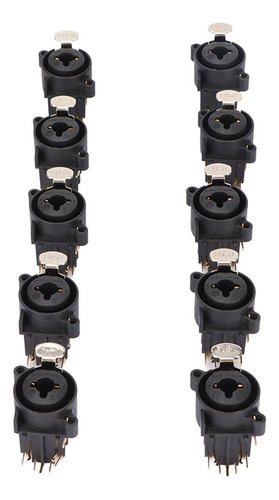 Conector De Enchufe Xlr 6.5 10pcs Jack Hembra Mm Montaje En