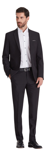 Traje Macowens Ss100 Liso Fit Negro Hombre 039203245002