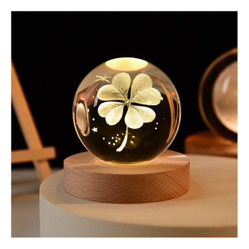 Luminaria 3d Esfera De Luz Decoração Cristal Planeta Saturno