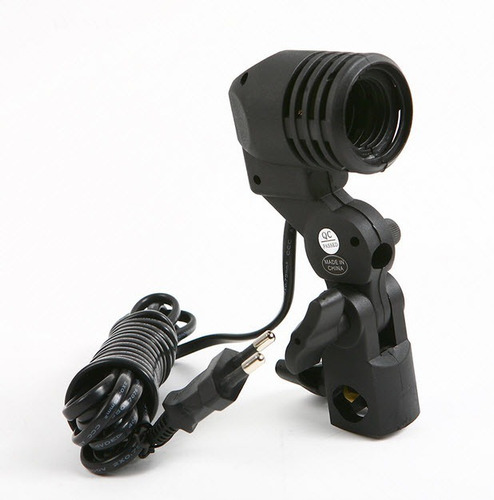 Combo Soporte Socket Para Bombilla + Sombrilla Translucida