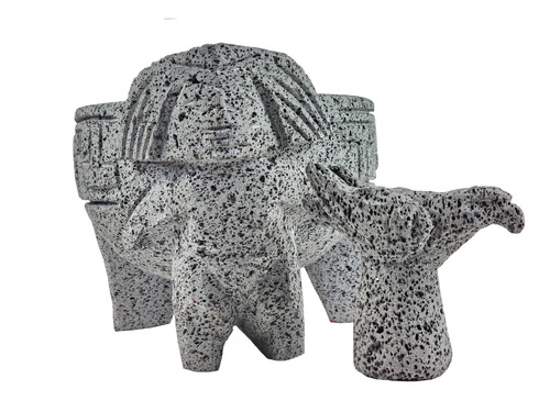 Molcajete Prehispanico Tejolote Pajaro Grande