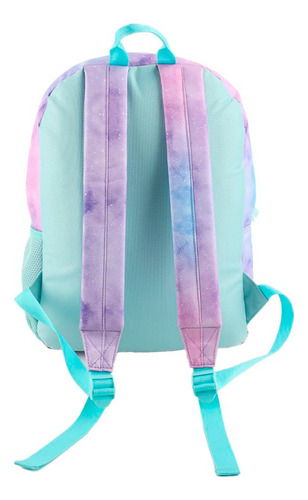Mochila Muaa 28058 Color Lila Con Aqua Diseño De La Tela Liso