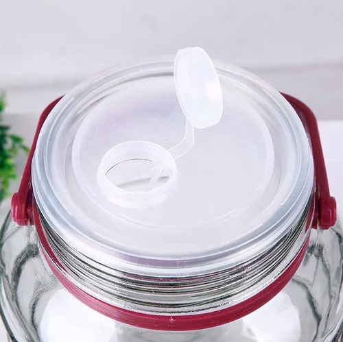 Pote Multiuso Vidro Tampa Plástica Dupla Porta Conserva 5l