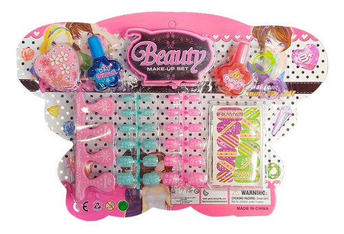 Set De Belleza Decora Tus Uñas Esmalte Stickers Y Accesorios