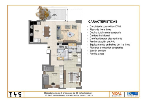 Imagen 4 de 15 de Showroom Disponible - Exclusivos Pisos De 3 Ambientes