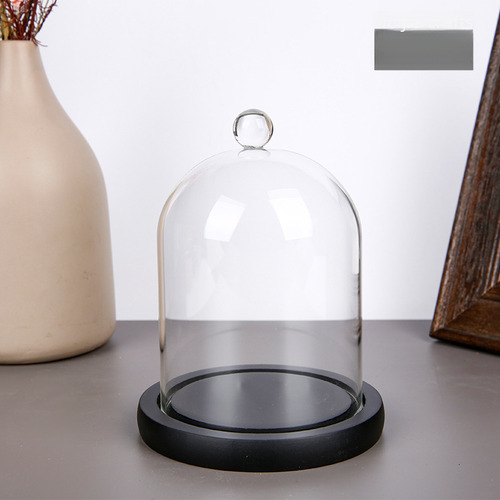 12*12 Love Heart + Log Flat Bottom - Eternal Rose Glass Dome
