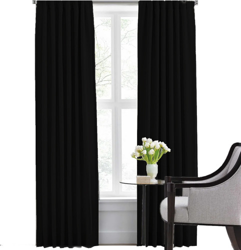 Cortinas Blackout Textil Presillas Ocultas 2 Paños 140 X2.20 Envio Gratis