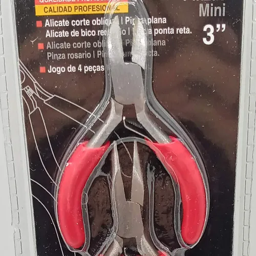 Set De 4 Mini Pinzas Alicate Con Lupa Para Electrónica