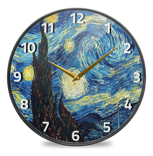 Alaza Cielo Nocturno Estrellado Van Gogh Reloj De Pared A Pi