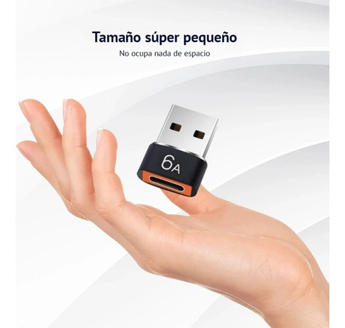 Adaptador Usb Tipo C A Usb A 6a 120w Otg Carga Rápida Datos