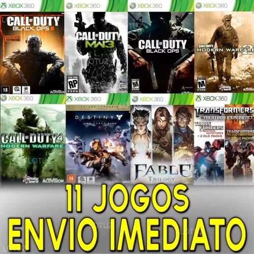 Jogos Xbox 360 transferência de Licença Mídia Digital - COMBO