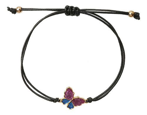 Zt 2pcs Pulsera Couple Con Hilo De Cera Que Gotea Tejida