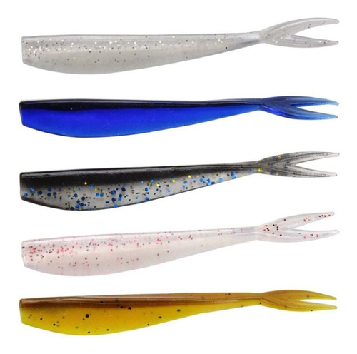 Señuelos Blandos Pesca Fluke Minnow Swimbait Ballenita X 10