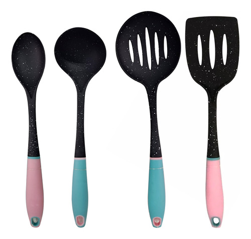 Set De Utensilios Plastico Cuchara Espatula Espumadera