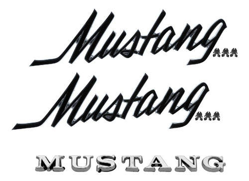 Kit De Emblemas Para Ford Mustang Coupe Modelo 69 A 72 