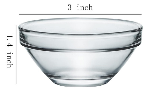 Gaolinci 10 Cuencos De Cristal Transparente Para Salsa De So