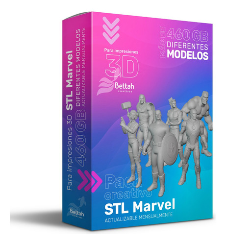 Pack Creativo Stl Marvel - Más 430 Gb - Actualizable Mensual