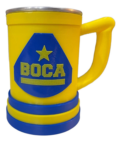 Jarra Vaso Chopp Fernet Cerveza 600cc Club Boca Juniors 3d Boca Amarillo