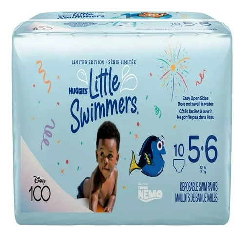 3 Pza Pañales Huggies Little Swimmers Etapa Grande Unisex 10
