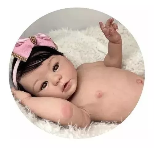 Boneca Bebê Reborn Menina Princesa Pode Dar Banho Silicone
