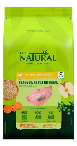 Ração Cães Guabi Natural Filhote Grande/gigante Frango 12kg